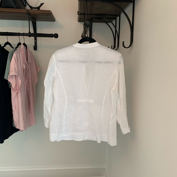Eileen Fisher Irish Linen Button Down Shirt - Picture 2 of 7